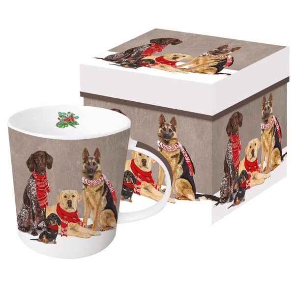 Scarf Dogs Tasse / Henkelbecher in Geschenkbox 350ml New Bone China