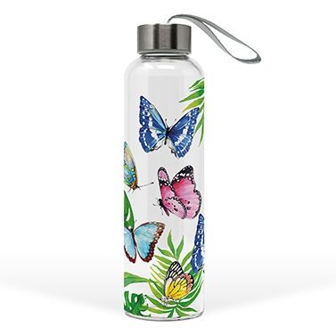 Tropical Butterflies Glasflasche 550ml