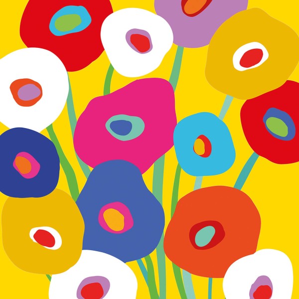 Super Bloom yellow Lunch-Servietten 33x33