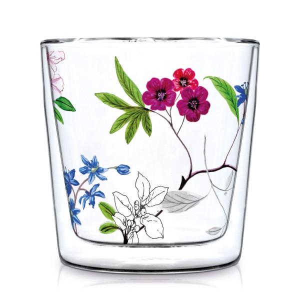 Flower Power Trinkglas doppelwandig 300ml