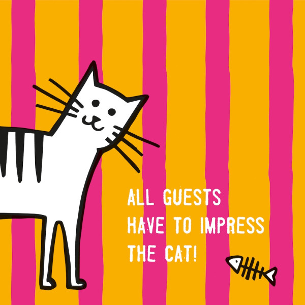 Impress the Cat orange Lunch-Servietten 33x33 cm