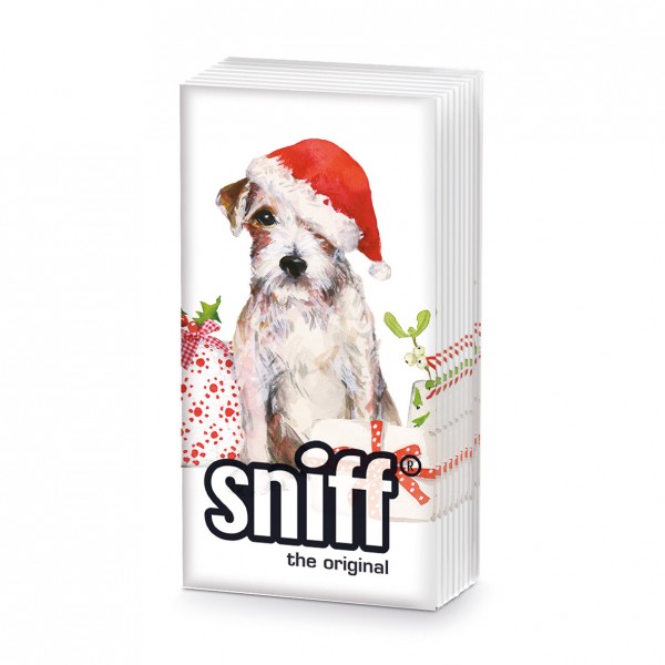 Christmas Pup Sniff Taschentücher
