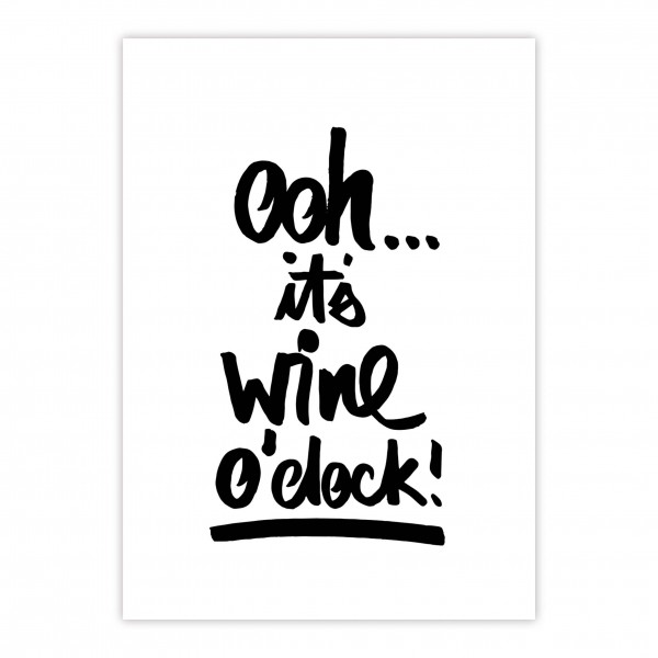 Wine o‘clock Postkarte