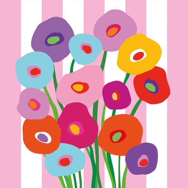 Super Bouquet rosé Lunch-Servietten 33x33 cm