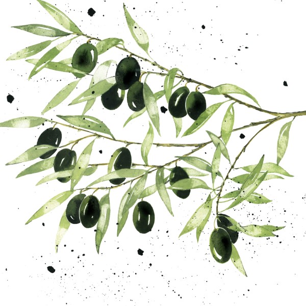 Olives Lunch-Servietten 33x33 cm