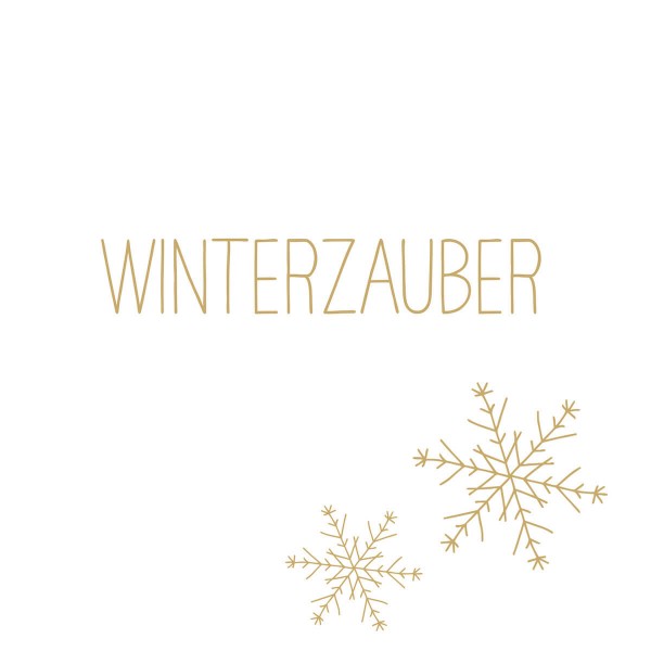 Winterzauber gold Lunch-Servietten 33x33 cm