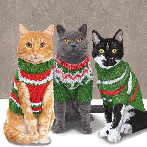 Sweater Cats Lunch-Servietten 33x33