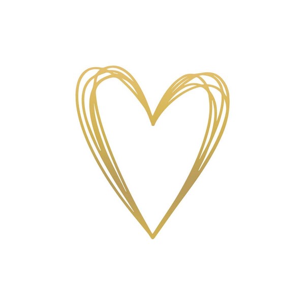 Pure Heart gold Cocktail-Servietten 25x25 cm