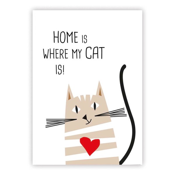 Home Cat Postkarte