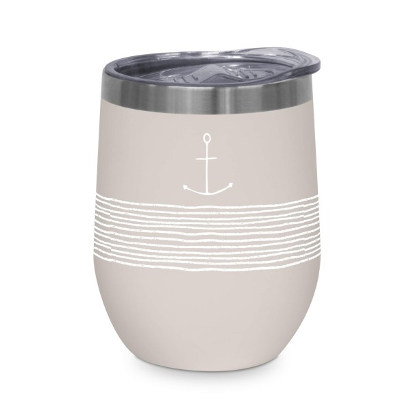 Pure Anchor taupe Edelstahl-Thermo Becher