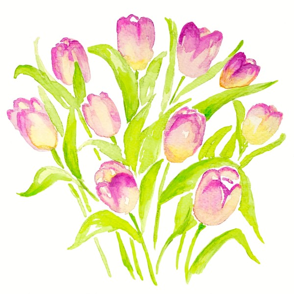 Tulip Bouquet Lunch-Servietten 33x33 cm
