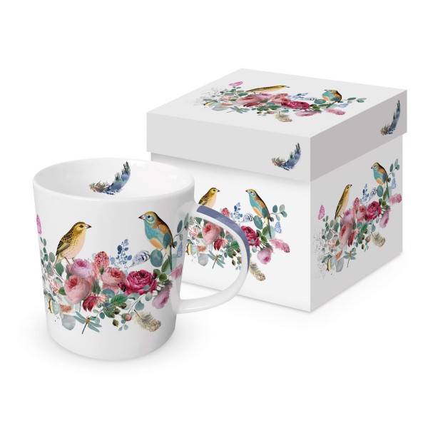 Bird Conversation Tasse / Henkelbecher in Geschenkbox 350ml New Bone China