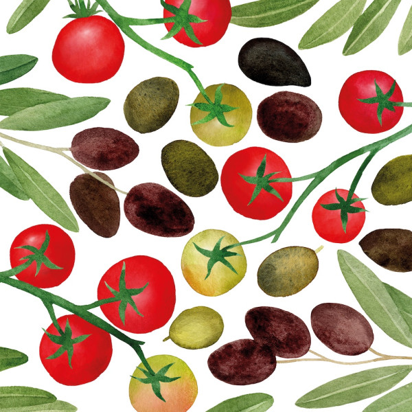 Olives & Tomatoes Lunch-Servietten 33x33 cm