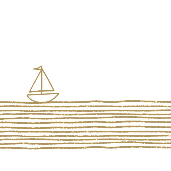 Pure Sailing gold Lunch-Servietten 33x33 cm