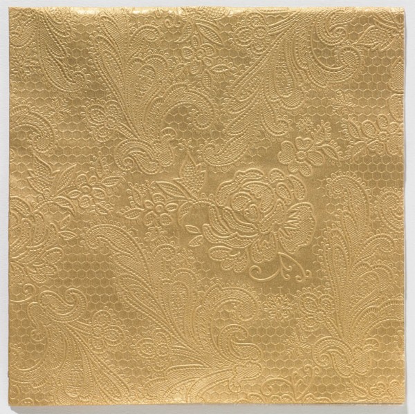 Lace embossed gold Lunch-Servietten 33x33 cm