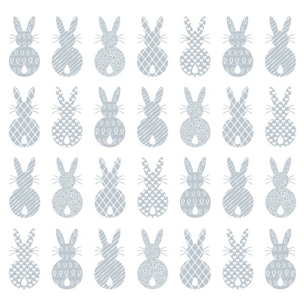 Pure Easter Rabbits blue Lunch-Servietten schwarz 33x33 cm