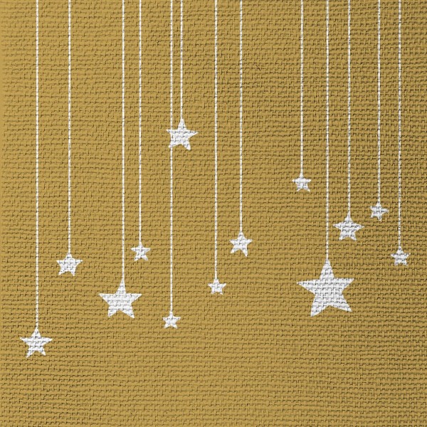 Stars on Canvas gold Lunch-Servietten 33x33 cm