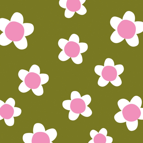 Flower Fun green Lunch-Servietten 33x33 cm