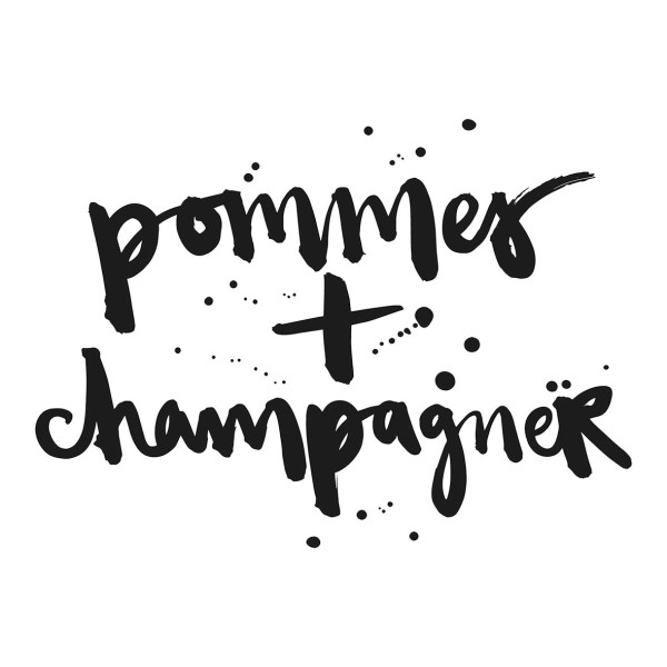 Pommes + Champagner Lunch-Servietten 33x33