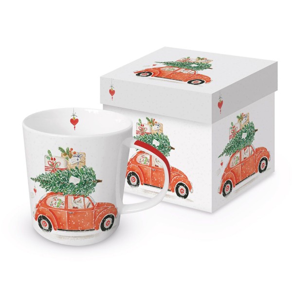 Christmas Delivery Tasse / Henkelbecher in Geschenkbox 350ml New Bone China