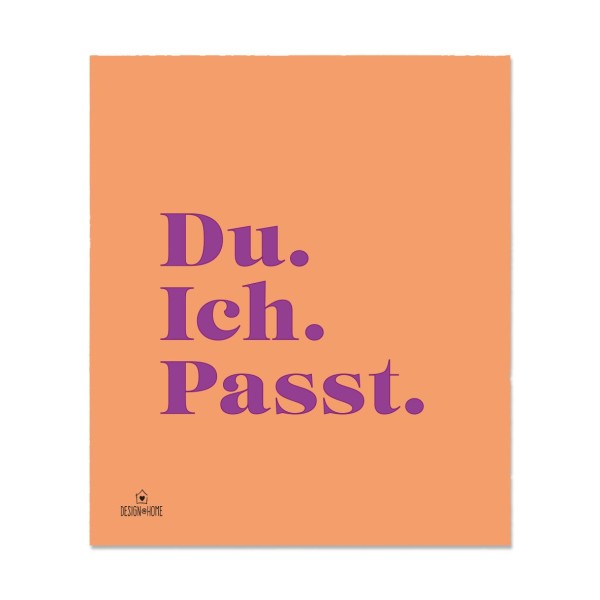 Du. Ich. Passt. Schwammtuch, 17 x 20 cm