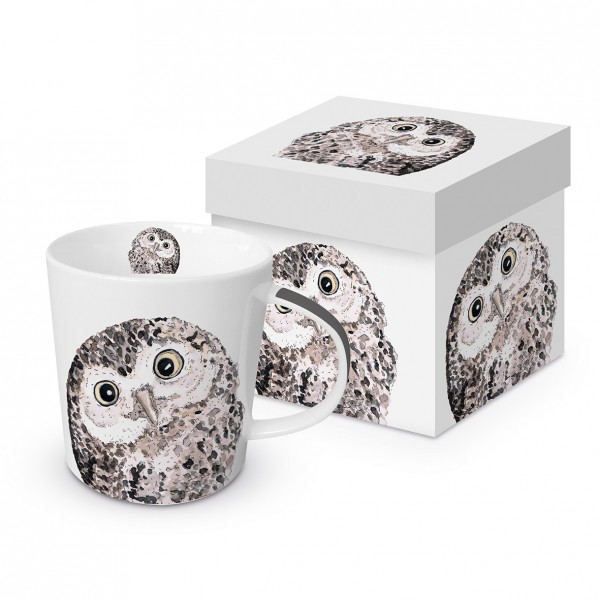 Owl Tasse / Henkelbecher in Geschenkbox 350ml New Bone China