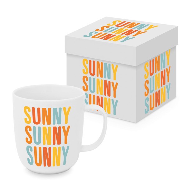Sunny, Sunny Tasse / Henkelbecher matt in Geschenkbox 350ml New Bone China