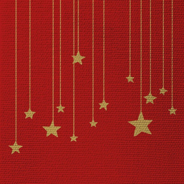 Stars on Canvas red Lunch-Servietten 33x33 cm