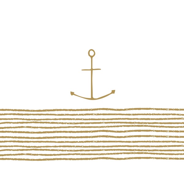 Pure Anchor gold Lunch-Servietten 33x33 cm