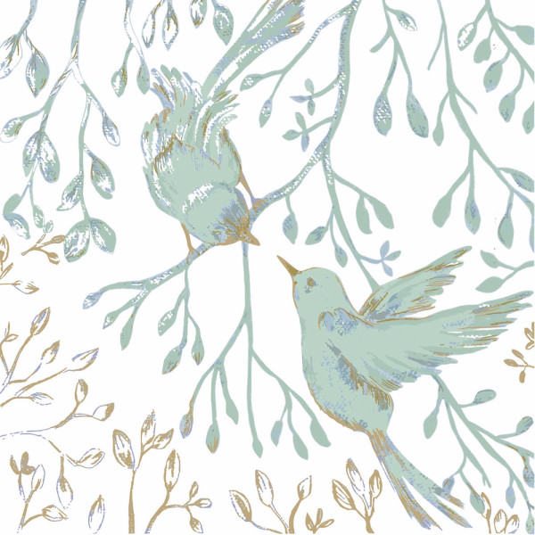 Jardin japonais en bleu Lunch-Servietten 33x33 cm