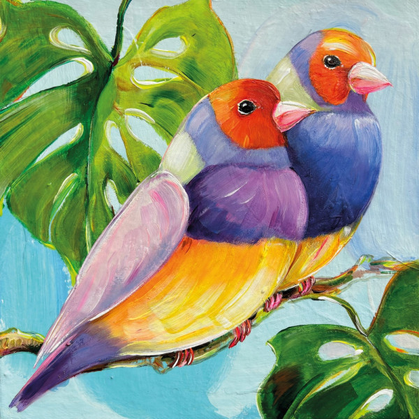 Conversation tropicale Lunch-Servietten 33x33 cm