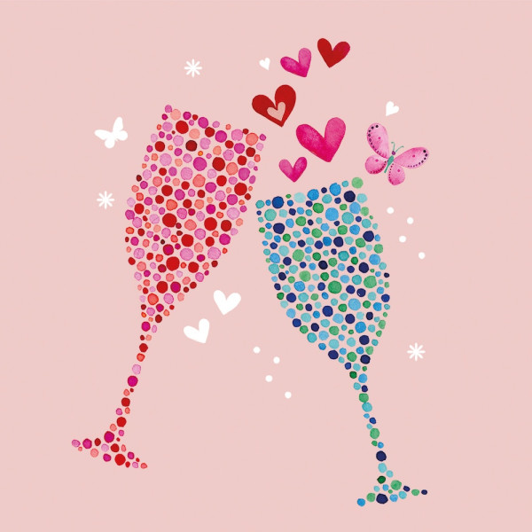 Cheers to us Lunch-Servietten 33x33 cm