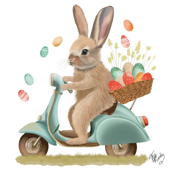 Bunny Dash Lunch-Servietten 33x33 cm