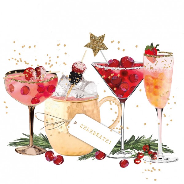 Celebrate Cocktail-Servietten 25x25 cm