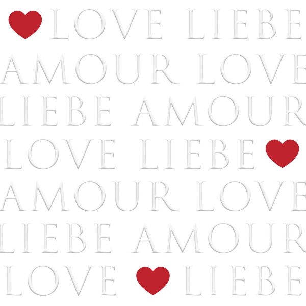 Love Letters geprägte Lunch-Servietten 33x33