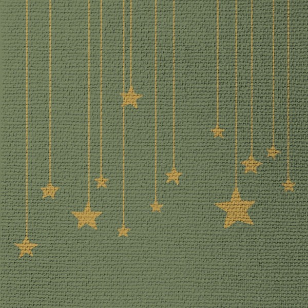Stars on Canvas green Lunch-Servietten 33x33 cm