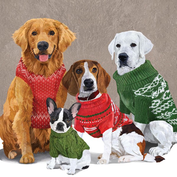 Sweater Dogs Lunch-Servietten 33x33