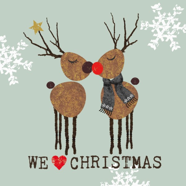 We love Christmas sage Lunch-Servietten 33x33 cm