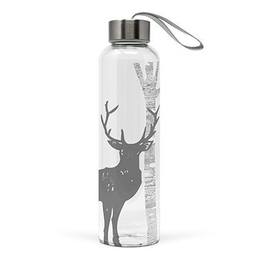 Mystic Deer real silver Glasflasche 550ml