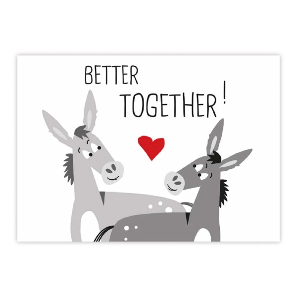 Donkey Love Postkarte
