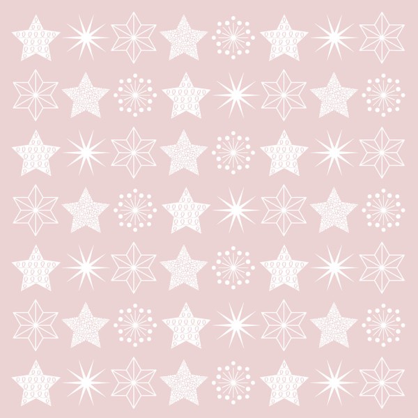 Pure Stars rosé Lunch-Servietten 33x33 cm