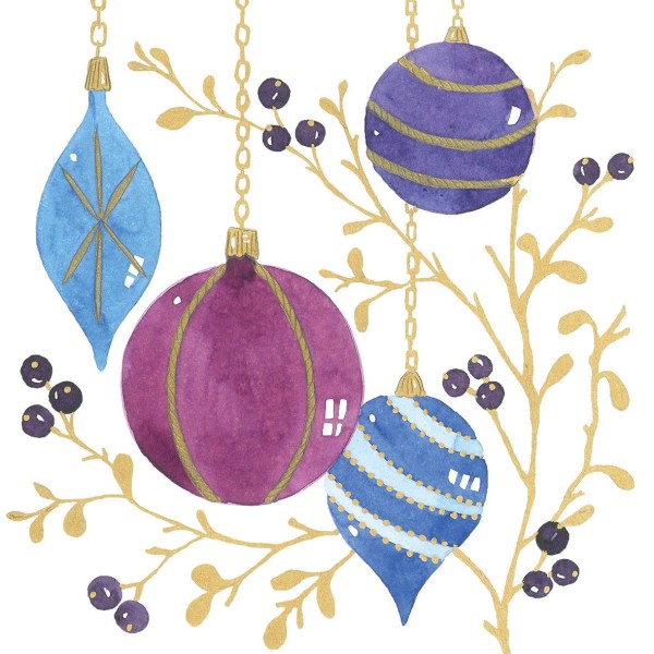 Ornaments purple Lunch-Servietten 33x33 cm