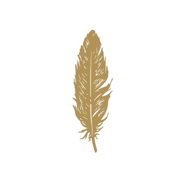 Pure Feather gold Lunch-Servietten 33x33 cm