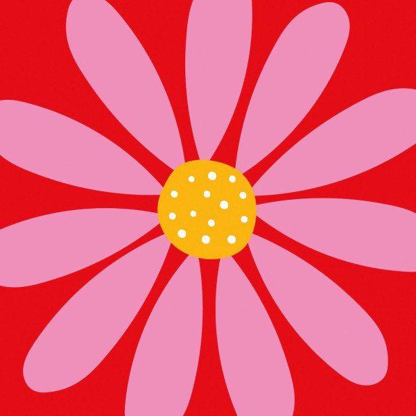 Happy Flower red Lunch-Servietten 33x33 cm