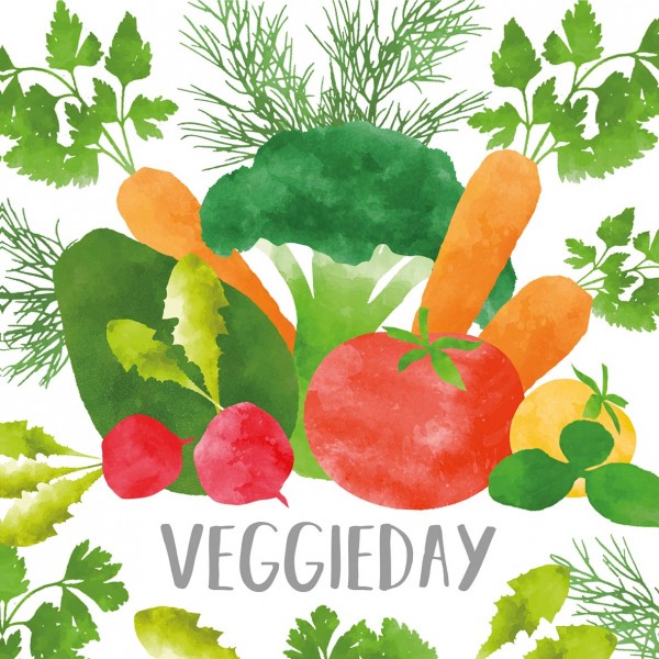 Veggie Day Lunch-Servietten 33x33 cm