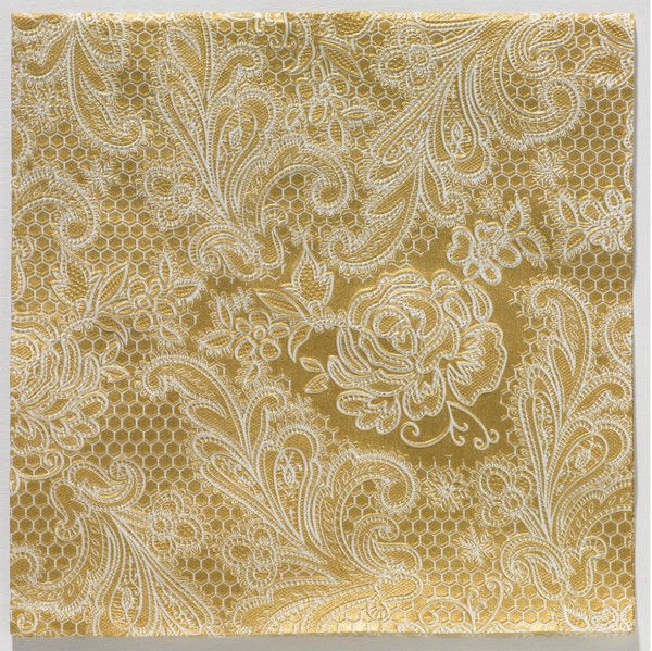 Lace Royal gold white Lunch-Servietten 33x33 cm