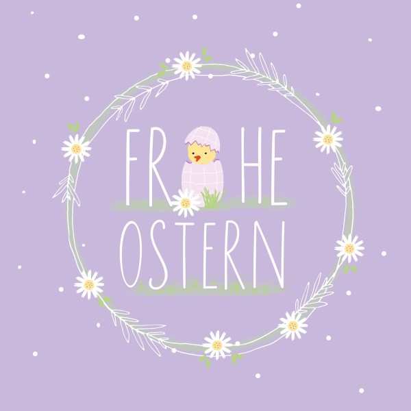 Frohes Osterküken Lunch-Servietten 33x33 cm