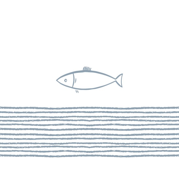 Pure Fish off white Lunch-Servietten 33x33 cm