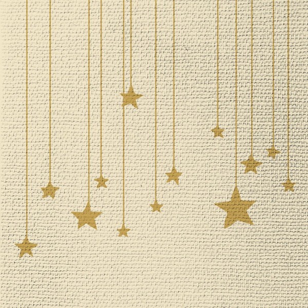 Stars on Canvas off-white Lunch-Servietten 33x33 cm
