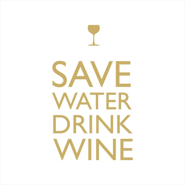 Save Water gold Lunch-Servietten 33x33 cm